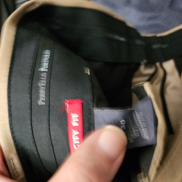 Perry Ellis Portfolio City Fit Beige Dress Pant 34x30 - Picture 13 of 16